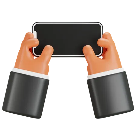 Hand hält Smartphone  3D Icon