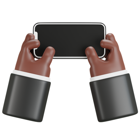 Hand hält Smartphone  3D Icon