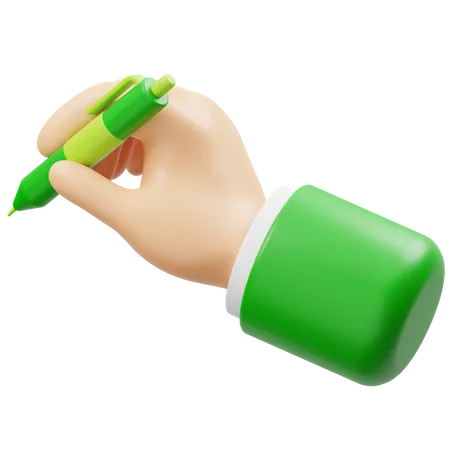 Hand hält Stift  3D Icon