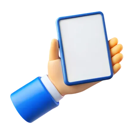 Hand hält Tablet  3D Icon