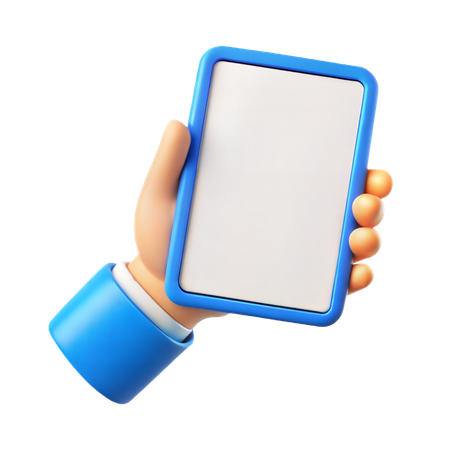 Hand hält Tablet  3D Icon