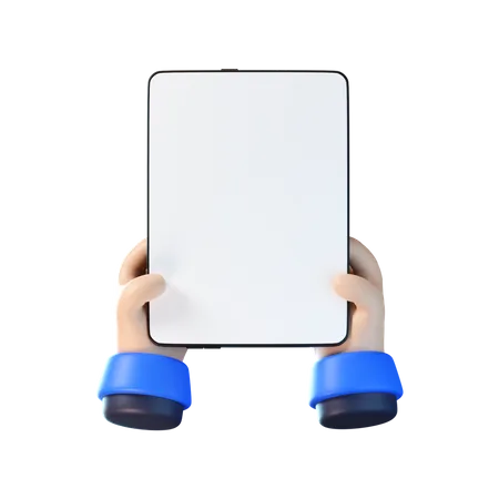 Hand hält Tablet  3D Icon