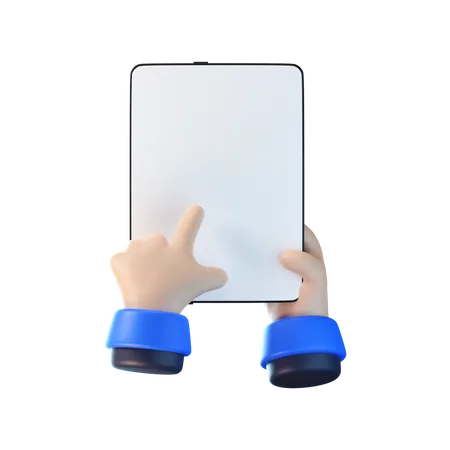 Hand hält Tablet  3D Icon