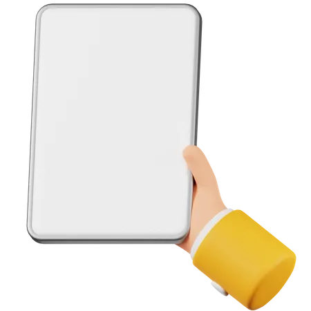 Hand hält Tablet  3D Icon