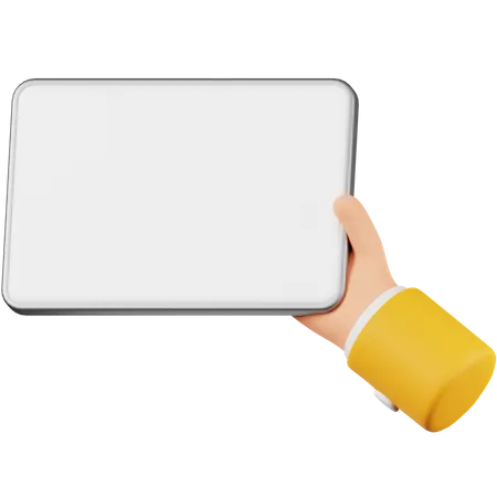 Hand hält Tablet  3D Icon