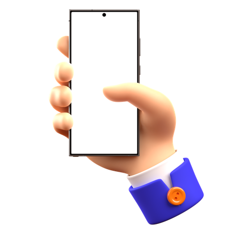 Hand hält Telefon 10  3D Icon