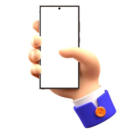 Hand hält Telefon 10  3D Icon