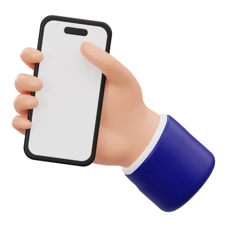 Hand hält Telefon  3D Icon