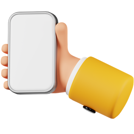 Hand hält Telefon  3D Icon