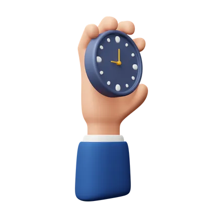 Hand hält Uhr  3D Icon