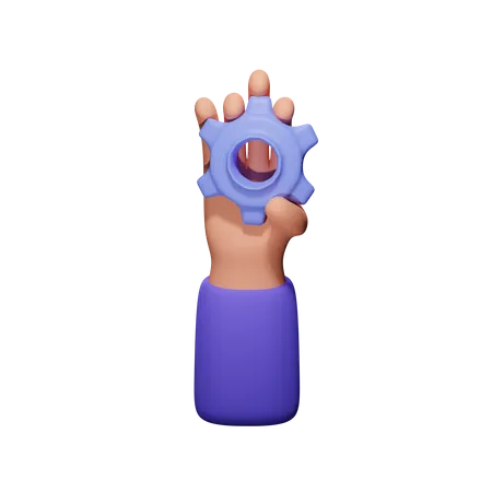 Einstellung zum Halten der Hand  3D Icon