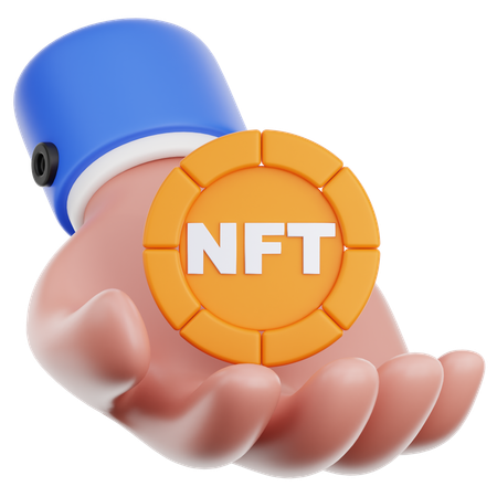 Hand halten nft  3D Icon