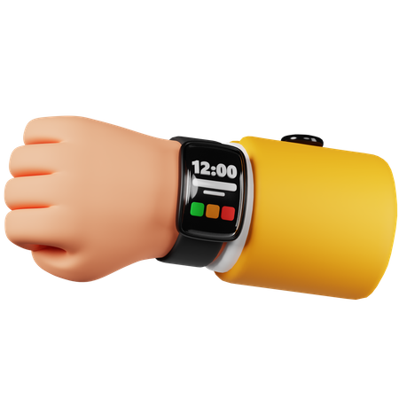 Smartwatch in der Hand halten  3D Icon