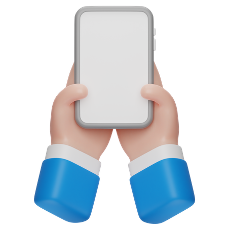 Telefon in der Hand halten  3D Icon