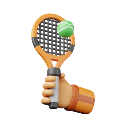 Tennishand  3D Illustration