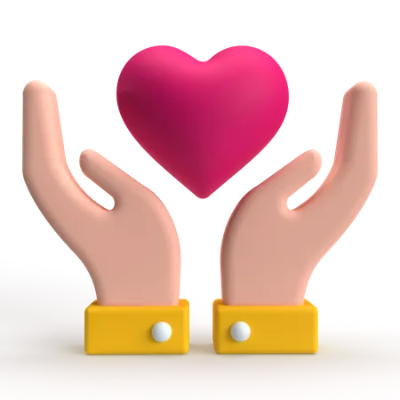 Hand heart  3D Icon