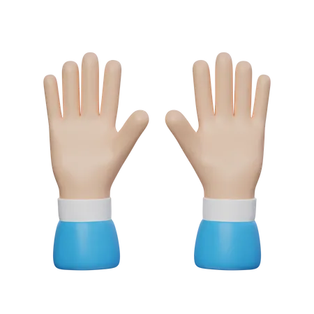 Geste mit erhobener Hand  3D Icon