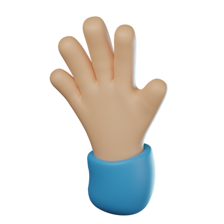 Hand heben  3D Icon