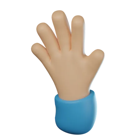 Hand heben  3D Icon