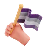 Hand Hold Asexual Flag