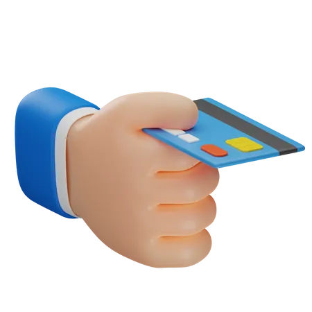 Hand Hold Payment Card 3 D Illustration 3D Icon