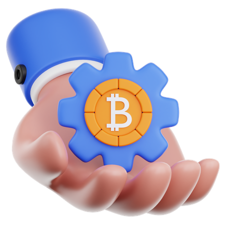 Hand Hold coin Setting  3D Icon