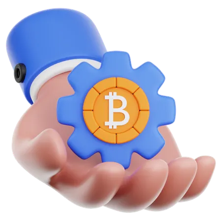 Hand Hold coin Setting  3D Icon