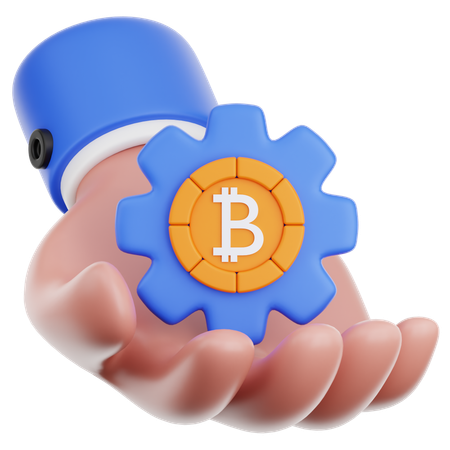 Hand Hold coin Setting  3D Icon