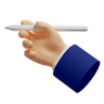 white stylus 3d logo