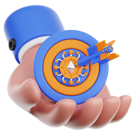 Hand Hold eth Target  3D Icon