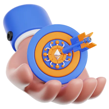 Hand Hold eth Target  3D Icon