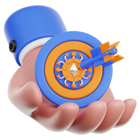 Hand Hold eth Target  3D Icon