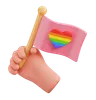 Hand Hold LGBT Flag