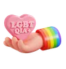 Hand Hold LGBTQ Heart