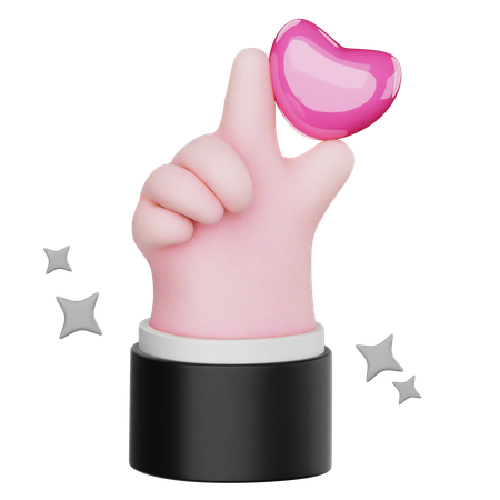HAND HOLD LOVE  3D Icon