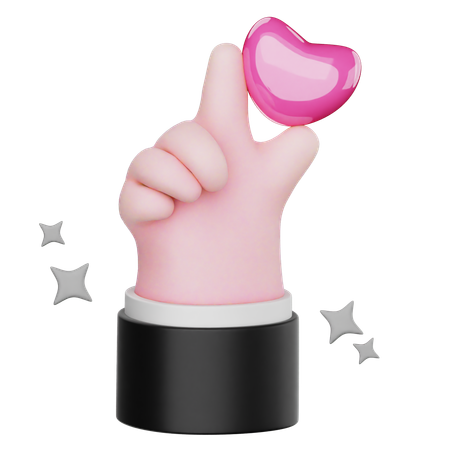 HAND HOLD LOVE  3D Icon