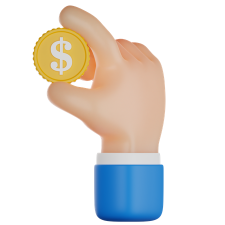 Hand Hold Money  3D Icon