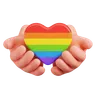 Hand Hold Pride Heart