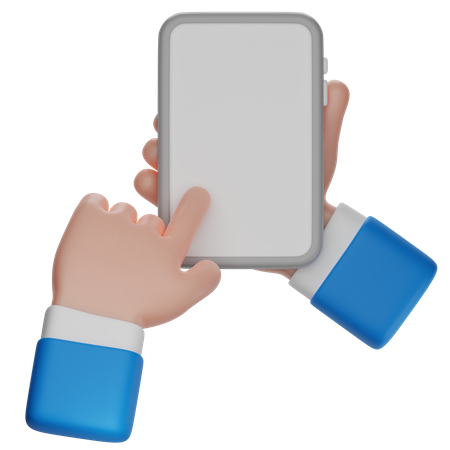Hand Hold Scroll Phone  3D Icon