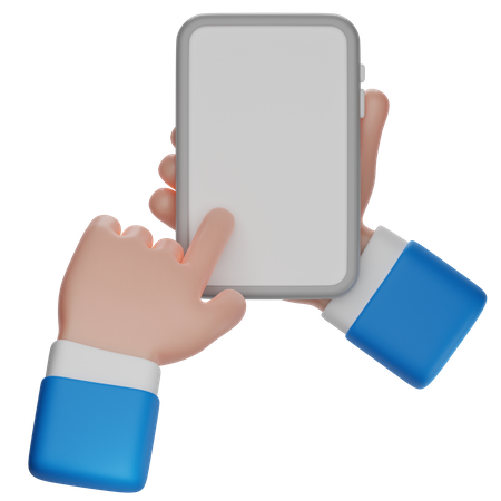 Hand Hold Scroll Phone  3D Icon