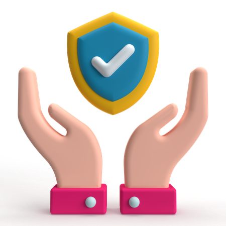 Hand Hold Shields  3D Icon