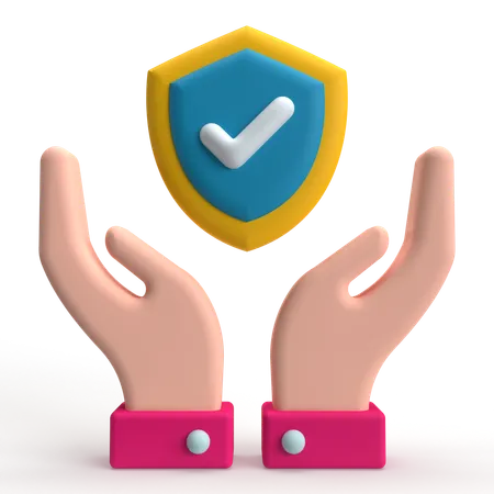 Hand Hold Shields  3D Icon