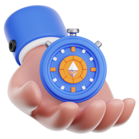 Hand Hold Time  3D Icon