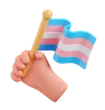 Hand Hold Transgender Flag