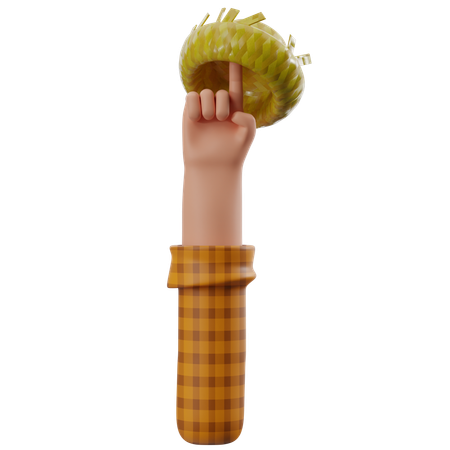 Hand Holding A Festa Junina Hat  3D Icon