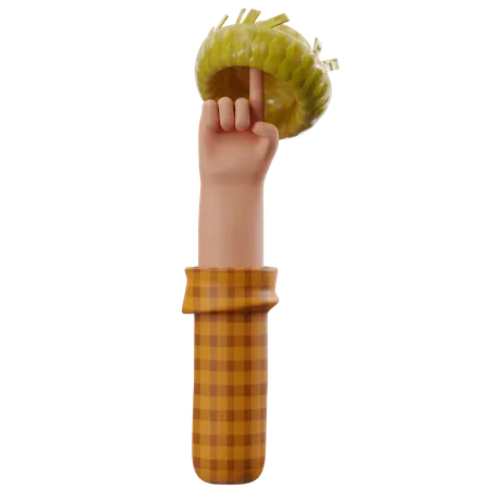 Hand Holding A Festa Junina Hat  3D Icon