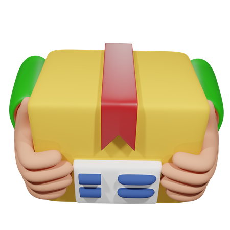 Hand Holding A Package  3D Icon