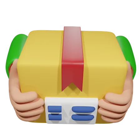 Hand Holding A Package  3D Icon