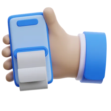 Hand Holding A Receipt  3D Icon