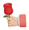 Hand Holding A Rose